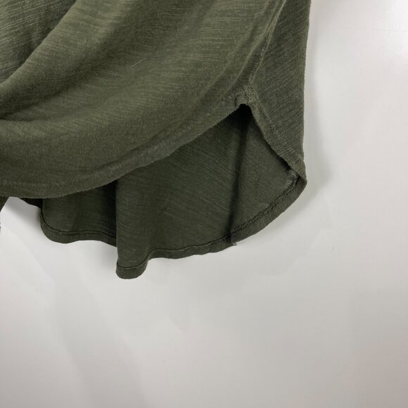 LNA Rolled Sleeve Slub Top Short Sleeve Green Women's Size Small - Picture 5 of 8